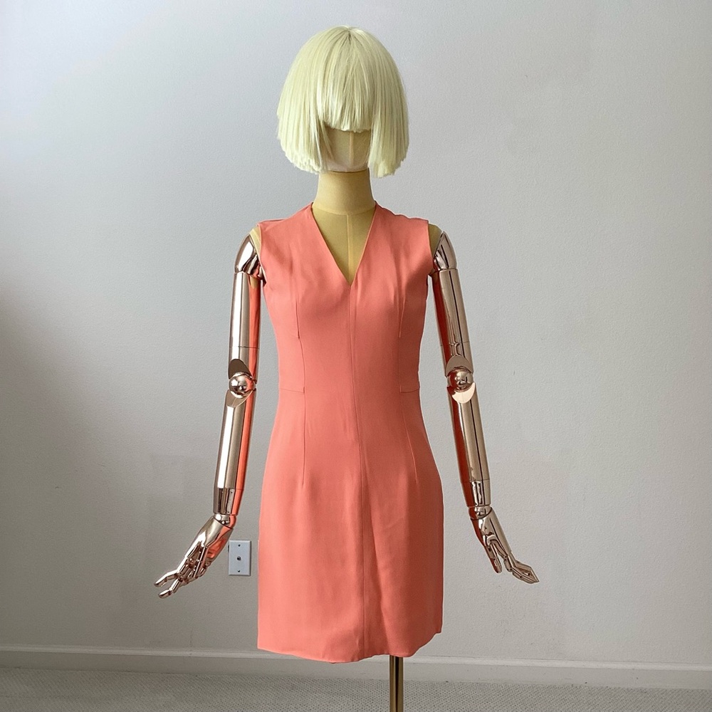 Stella McCartney Coral Pink V-Neck Mini Dress